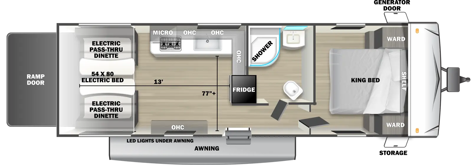 Shockwave 2550RLX Floorplan